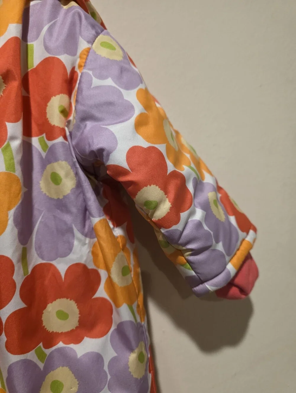 Marimekko infant floral snowsuit, bunting, and puffer pram in size 68 / 6 Months